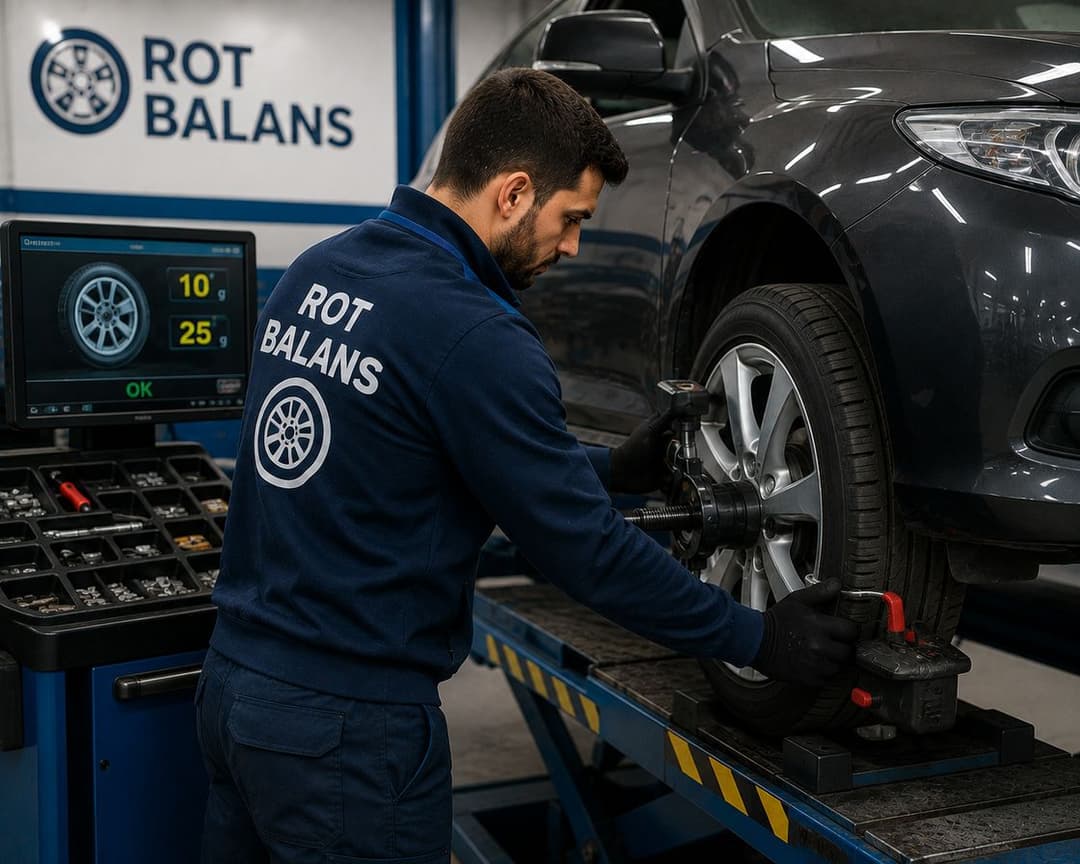 Rot balans tezgâhında lastik ayarı
